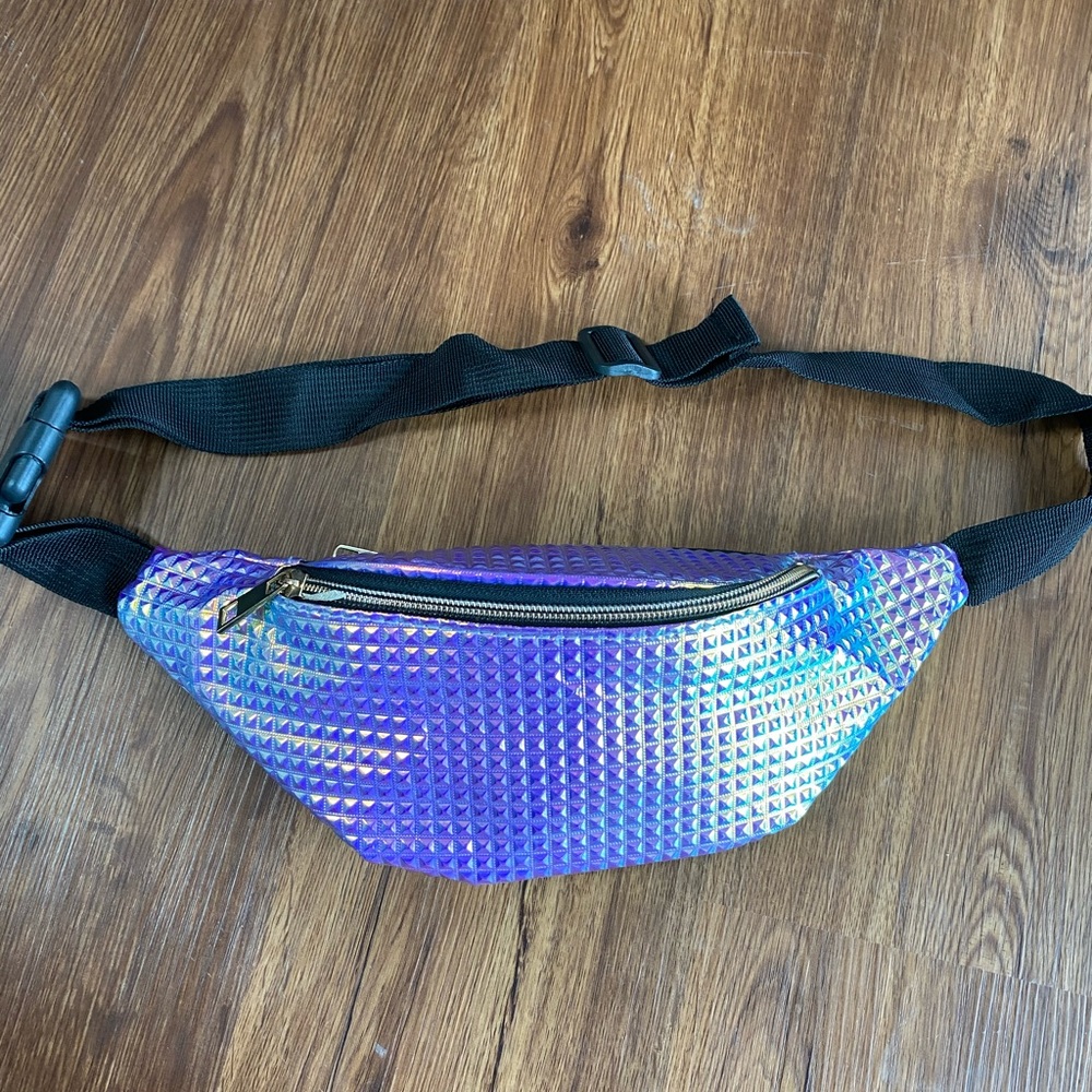 Disco ball, Disney Epcot, iridescent fanny pack